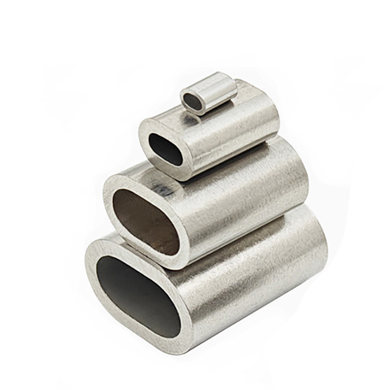 Oval-Shaped Stainless Steel Ferrule 0.8-5 Wire Rope Fittings Sleeves for Steel Cable