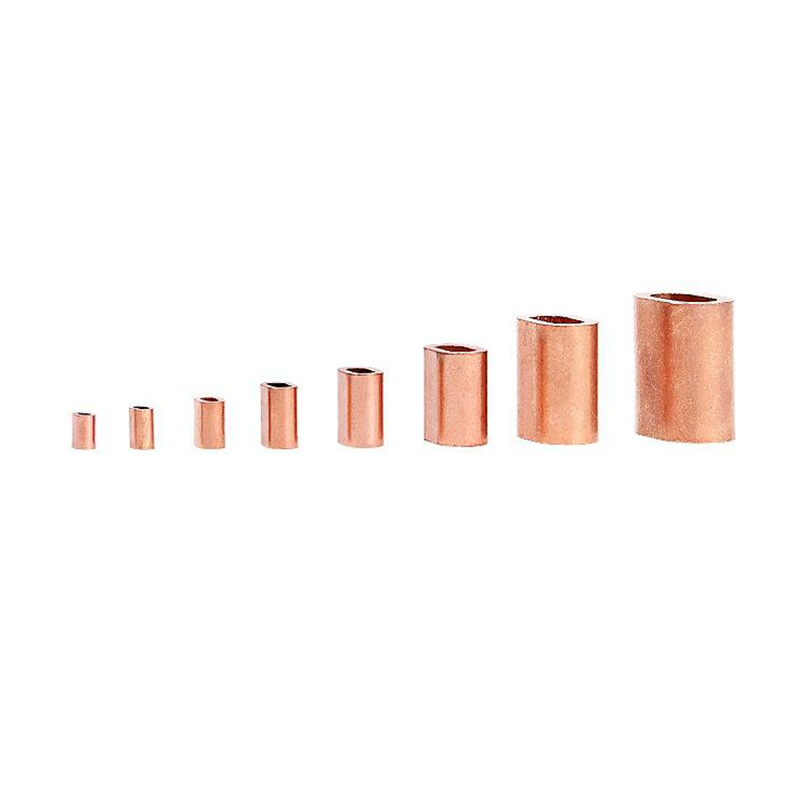 Steel Wire Rope Ferrules Copper Oval Crimping Loop Sleeve Ferrules