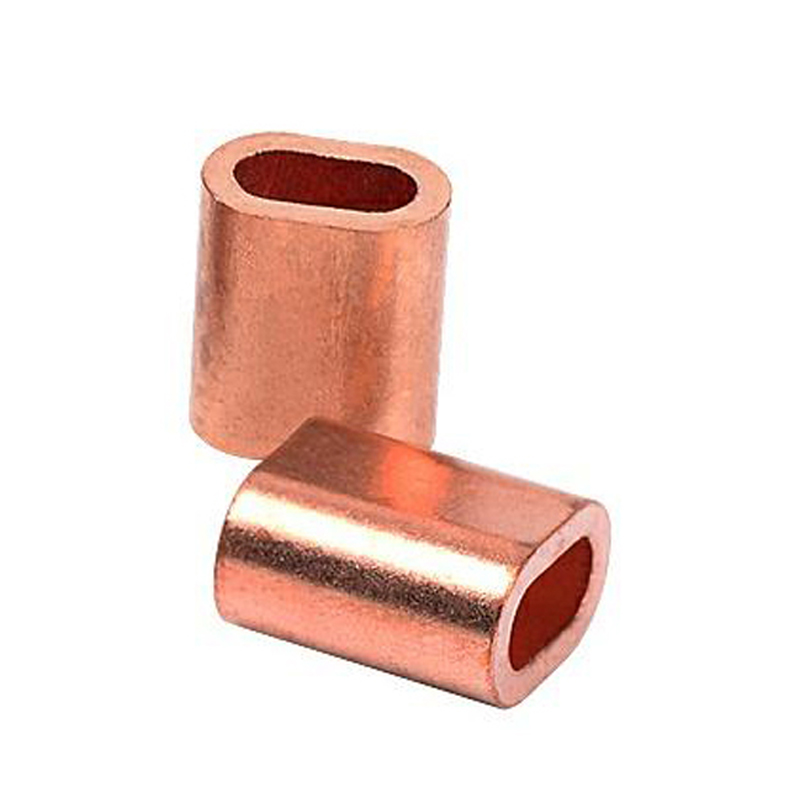 Steel Wire Rope Ferrules Copper Oval Crimping Loop Sleeve Ferrules