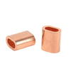 Steel Wire Rope Ferrules Copper Oval Crimping Loop Sleeve Ferrules