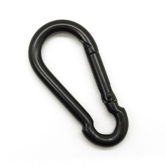 Black E-Coating Carbon Steel Carabiner Spring Snap Hook Carabiner