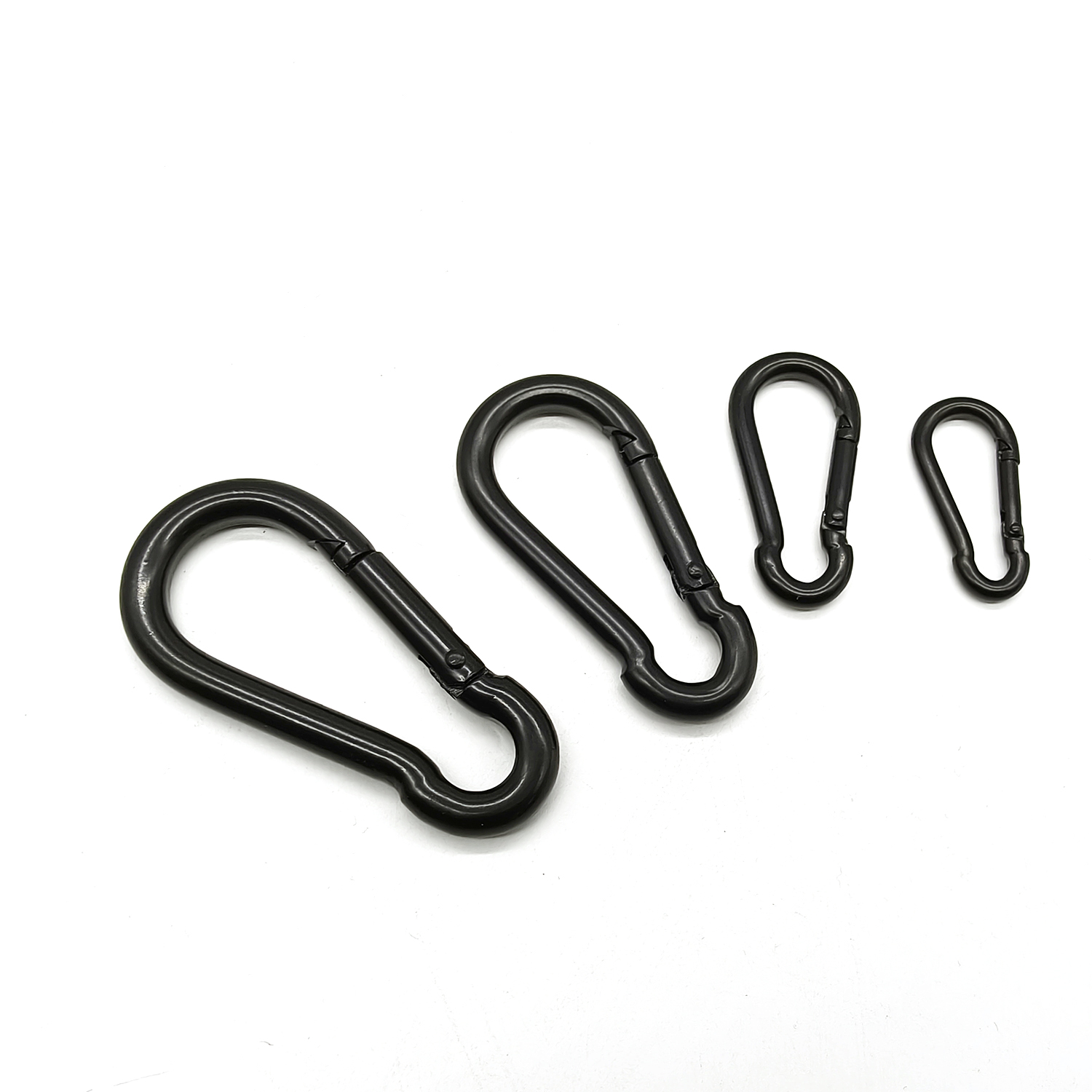 Black E-Coating Carbon Steel Carabiner Spring Snap Hook Carabiner